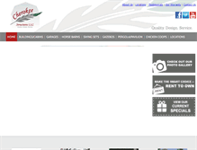 Tablet Screenshot of cherokeestoragebuildingsllc.com